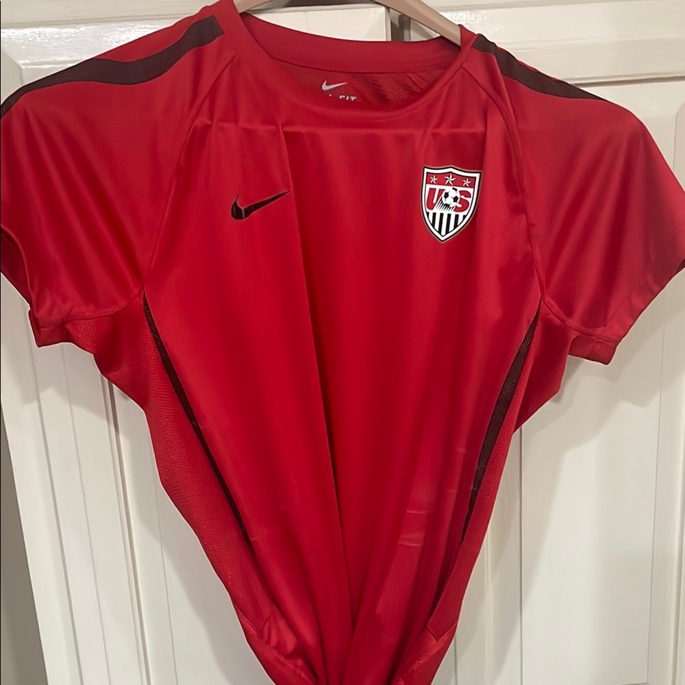 Nike Women's Red Soccer Jersey USA